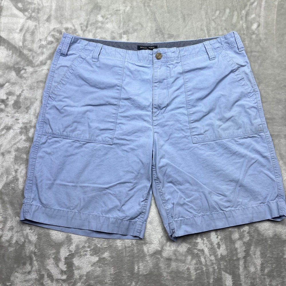 Banana Republic Cargo Shorts Ripstop Utility Pockets‎ Blue Casual Sz 38 Fits 39"